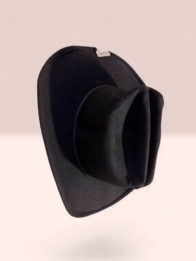 Bailey Brahma Black Wool Felt Cowboy Hat Sz 7 1/4